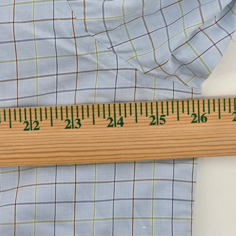 Brooks Brothers 346 Dress Shirt Mens 17-2/3 Non Iron All Cotton Multicolor Check - Picture 5 of 7